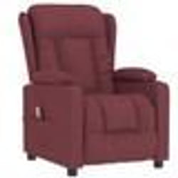 vidaXL Fauteuil de massage Rouge bordeaux Tissu
