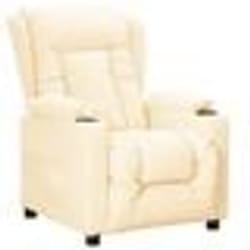 vidaXL Fauteuil inclinable Crème Similicuir