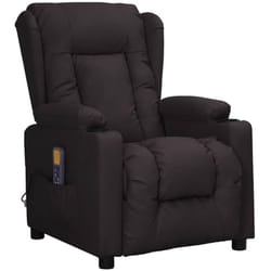 vidaXL Fauteuil de massage Noir Similicuir - TU