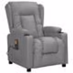 vidaXL Fauteuil de massage Gris Similicuir - TU