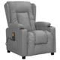 vidaXL Fauteuil de massage Gris Similicuir - TU