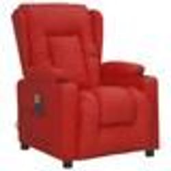 vidaXL Fauteuil de massage Rouge bordeaux Similicuir - TU
