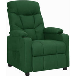 vidaXL Fauteuil inclinable Vert foncé Tissu