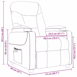 VidaXL 339092 Fauteuil massant électrique Gris - Vue supplémentaire 8
