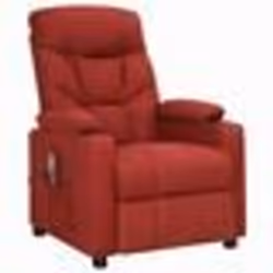 vidaXL Fauteuil de massage Rouge bordeaux Tissu - TU