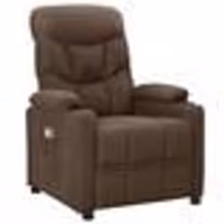 vidaXL Fauteuil de massage Marron Tissu