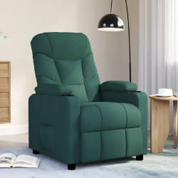vidaXL Fauteuil de massage - Vert foncé