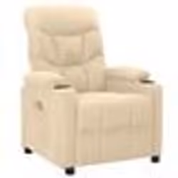vidaXL Fauteuil de massage Crème Tissu - TU