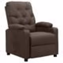vidaXL Fauteuil inclinable Marron Tissu