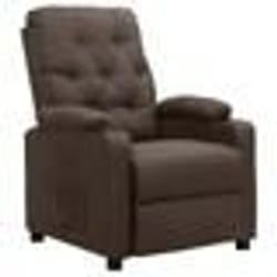 vidaXL Fauteuil inclinable Marron Tissu