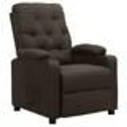 vidaXL Fauteuil inclinable Marron foncé Tissu