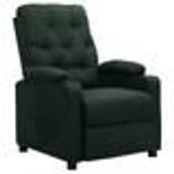 vidaXL Fauteuil inclinable Vert foncé Tissu - TU