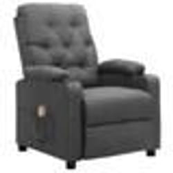 vidaXL Fauteuil de massage Gris clair Tissu