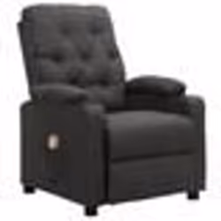 vidaXL Fauteuil de massage Gris foncé Tissu - TU