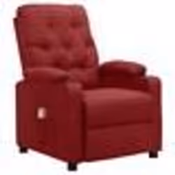 vidaXL Fauteuil de massage Rouge bordeaux Tissu - TU