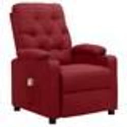 vidaXL Fauteuil de massage Rouge bordeaux Tissu - TU
