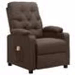 vidaXL Fauteuil de massage Marron Tissu