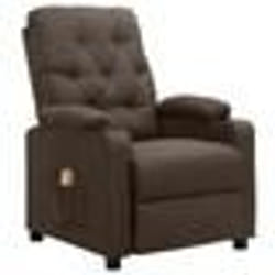 vidaXL Fauteuil de massage Marron Tissu