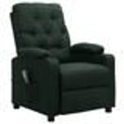 vidaXL Fauteuil de massage Vert foncé Tissu - TU