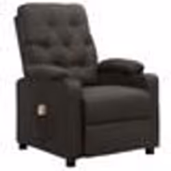vidaXL Fauteuil de massage Taupe Tissu - TU