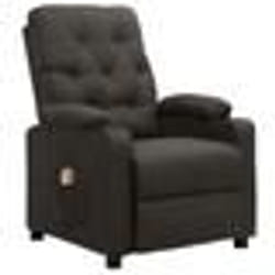 vidaXL Fauteuil de massage Taupe Tissu - TU