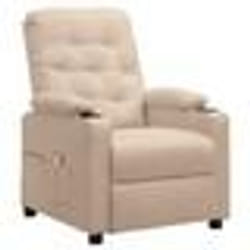 vidaXL Fauteuil de massage Crème Tissu - TU