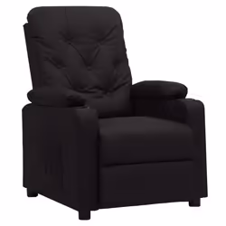 vidaXL Fauteuil inclinable Noir Similicuir - TU