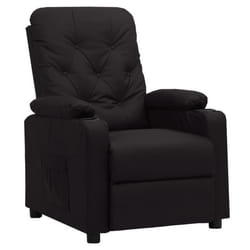 vidaXL Fauteuil inclinable Noir Similicuir - TU