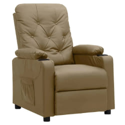 vidaXL Fauteuil inclinable Cappuccino Similicuir - TU