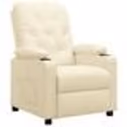 vidaXL Fauteuil inclinable Crème Similicuir - TU