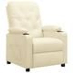 vidaXL Fauteuil inclinable Crème Similicuir - TU