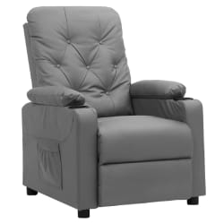 vidaXL Fauteuil inclinable Gris Similicuir - TU