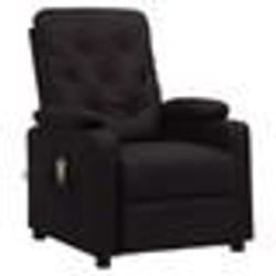 vidaXL Fauteuil de massage Noir Similicuir - TU