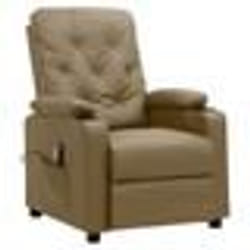 vidaXL Fauteuil de massage Cappuccino Similicuir - TU