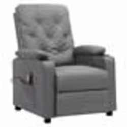 vidaXL Fauteuil de massage Gris Similicuir - TU