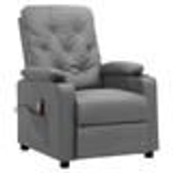 vidaXL Fauteuil de massage Gris Similicuir - TU