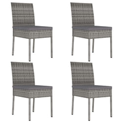 VidaXL 317169 chaise d'extérieur Terrace Siège rembourré Polyuréthane, Acier Gris