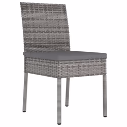VidaXL 317169 chaise d'extérieur Terrace Siège rembourré Polyuréthane, Acier Gris