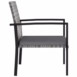 VidaXL 317173 chaise d'extérieur Terrace Siège rembourré Polyuréthane, Acier Gris
