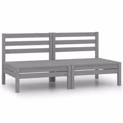 VidaXL 3082374, 2 siège(s), Gris, 110 kg