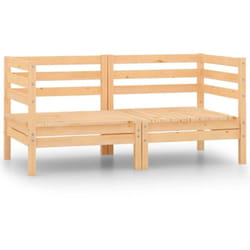 Vidaxl - Canapé à 2 places de jardin Bois de pin solide