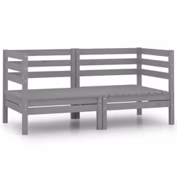 VidaXL 3082389, 2 siège(s), Gris, 110 kg