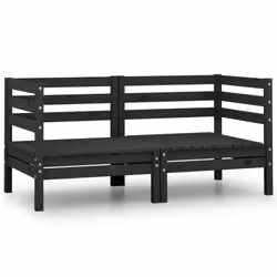 VidaXL 3082391, 2 siège(s), Noir, 110 kg