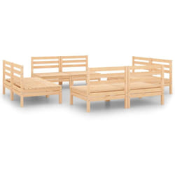 Salon De Jardin 8 Pcs Bois De Pin Massif Vidaxl