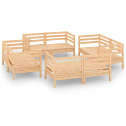 Salon De Jardin 8 Pcs Bois De Pin Massif Vidaxl