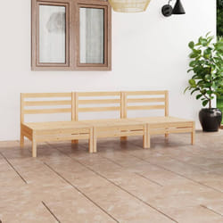 vidaXL Salon de jardin 3 pcs Bois de pin massif - TU