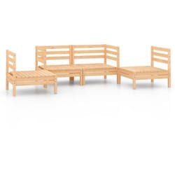 Salon De Jardin 4 Pcs Bois De Pin Massif Vidaxl