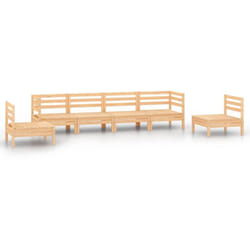 Salon De Jardin 6 Pcs Bois De Pin Massif Vidaxl