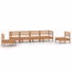 vidaXL Salon de jardin 6 pcs Marron miel Bois de pin massif - TU