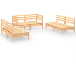 Salon De Jardin 6 Pcs Bois De Pin Massif Vidaxl